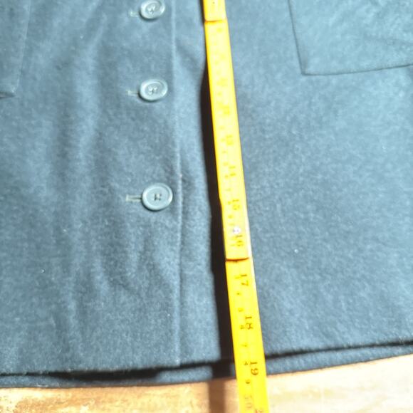 Vintage Eddie Bauer Forest Green Mercer Fit Button Front Wool Blend Skirt Size 6 - Picture 3 of 8